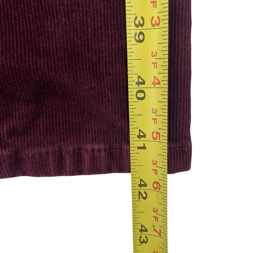 LOFT Women's 4 Long Burgundy Corduroy Bootcut Pants 70s Retro Dark Academia - Picture 6 of 7